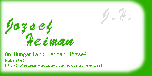 jozsef heiman business card